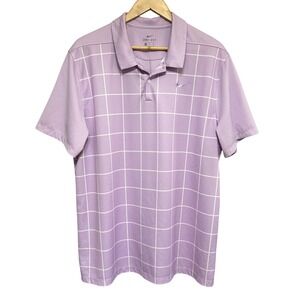 Nike Dri-FIT Grid Pattern Tennis Polo Shirt Mens XL Performance Court Pickleball